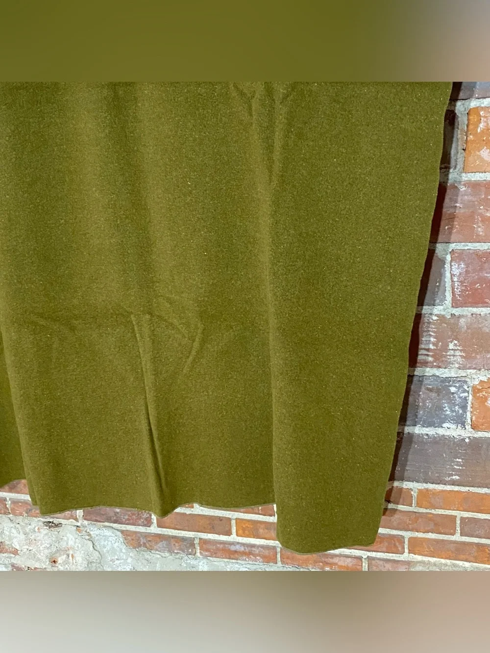 Vintage Army Green Wool Camp Blanket 54” x 70”